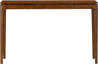 NTC Mingle Modern Wooden Rectangle Console Table with Hidden Drawer – Waterproof & Heat Resistant, Dark Walnut