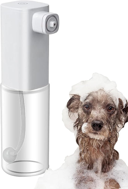 Foaming Hand Soap Dispenser Automatic - Puppy Soap Dispenser for Bathing, Shampoo Frother | Touchless Design, Rechargeable 1200mAh Battery, 300ml Capacity, ABS Material, 21x8.5cm