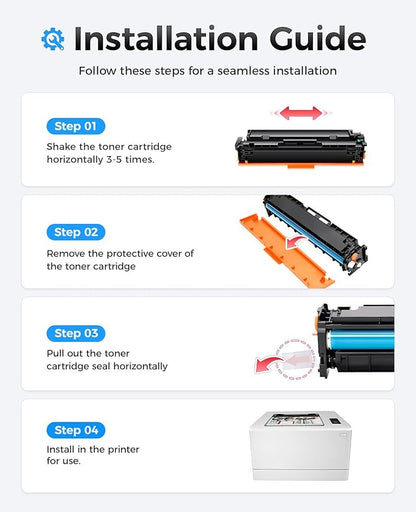 215A Toner Cartridge 4-Pack High Yield Replacement for HP 215A W2310A W2311A W2312A W2313A Compatible with HP Color LaserJet Pro MFP M182n M182nw M183fw M155a M155nw Printer Black Magenta Cyan Yellow