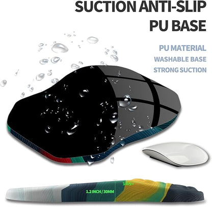 Ergonomic Raised Mouse Pad Wrist Support with Bilateral Slope Memory Foam Mousepad for Wrist Rest and Carpal Tunnel Pain Relief 11.8x7.9〃Colorful Lines