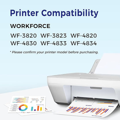 TOKYOINK 822XL Ink Cartridges Combo Pack Remanufactured Replacement for Epson 822 Ink Cartridge T822XL for Workforce Pro WF-3820 WF-3823 WF-4820 WF-4830 WF-4833 WF-4834 Printers Ink (4 Pack)