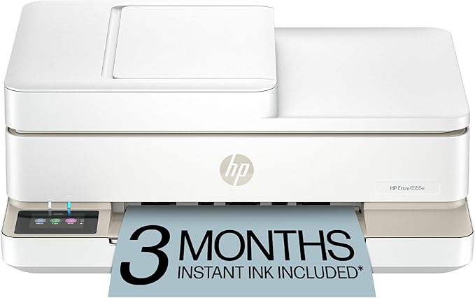 HP Envy 6555e Wireless All-in-One Color Inkjet Printer, Portobello, Print, scan, copy, Duplex printing Best-for-home, 3 month Instant Ink trial included, AI-enabled (714N5A) (Renewed)