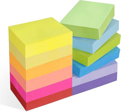2400 pcs Small Sticky Notes,2 x 1.5 Colored Notes Pads,24 Pack Bright Colors Self-Stick Notes,Super Adhesive Sticky Notes,Mini Post Stickies for Office Home School (12 Colours)