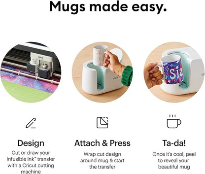 Cricut Ceramic-Coated Mugs, 15 Oz, 36 Count, White - Dishwasher & Microwave Safe, Compatible with Cricut Mug Press & Infusible Ink, Ideal for Crafts and Printing
