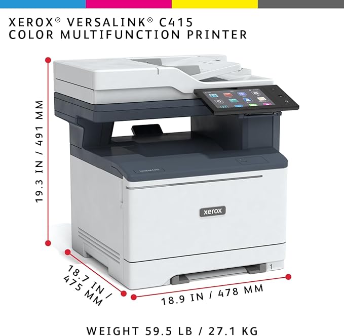 Xerox C415 Color All-in-One Printer, Laser, DADF, Copy, Print, Scan, Fax, Email, Letter, Energy Star Certified, UP to 42PPM
