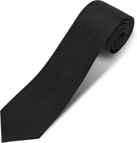 Men's Ties Solid Pure Color 3.15" (8CM) Necktie Plain Formal Business Wedding Black Ties For Men