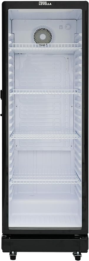 PremiumLevella Glass Door Display Refrigerator 8.5 cu ft Commercial Beverage Cooler Merchandiser