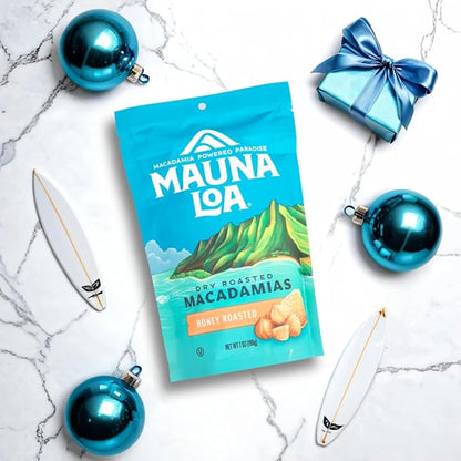 Mauna Loa Honey Roasted Macadamia Nuts, 7 oz Resealable Bag, Gluten Free, Sweet Hawaiian Snack