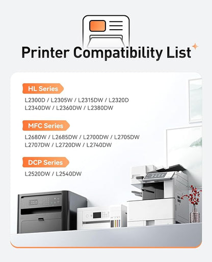 TN660 Toner Cartridge Replacement Compatible for Brother TN-660 TN630 TN-630 HL-L2380DW HL-L2320D HL-L2340DW DCP-L2540DW MFC-L2700DW MFC-L2720DW HL-L2300D HL-L2360DW DCP-L2520DW Printer Black 2-Pack