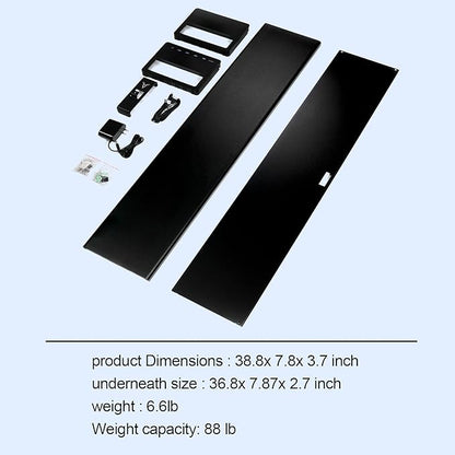 Vaydeer 2 Tiers Dual Monitor Stand USB 3.0 Aluminum Monitor Riser Strong & Sturdy Suitable for Computer,PC Monitor, Laptop, TV, Printer Metal Desk Organizer black