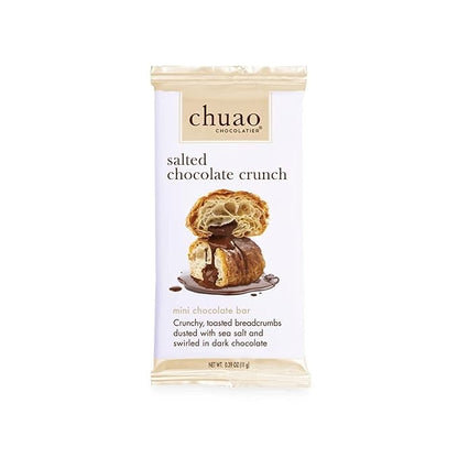 Chuao Chocolatier Salted Chocolate Crunch Dark Chocolate Mini Gourmet Chocolate Bar, 24-Ct. (0.39 oz. each)