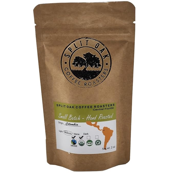 Coffee Samples 5 Pack Gift Set Las Americas. Gourmet Organic Medium Roast whole Bean with Best Beans From Mexico, Guatemala, Peru, Colombia and Brazil