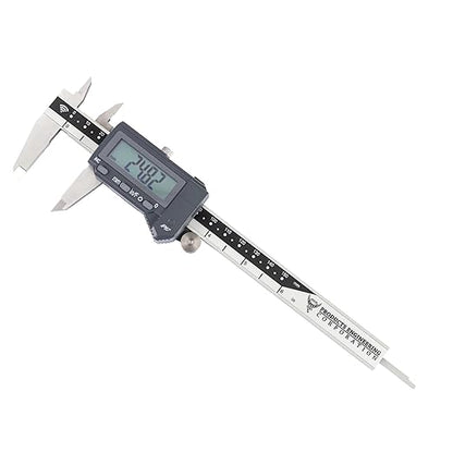PEC Tools Bluetooth Digital Caliper, 6 Inch/150mm Industrial-Grade Stainless Steel Caliper, IP67 Waterproof & Oil-Resistant, Auto Power-Off, Inch/MM/Fraction Modes, Wireless Data Transfer
