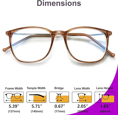 VISOONE Anti Slip TR90 Blue Light Blocking Glasses Size M Eyewear Frame with Anti Glare Eye Protection for Women GaeL