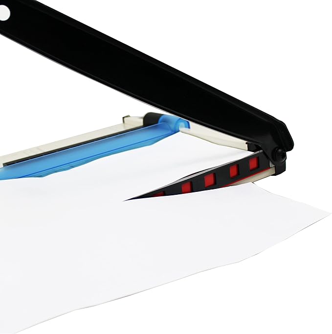 TEXALAN(R) 12-Inch Guillotine Paper Trimmer - Durable Metal & ABS, 12 Sheet Capacity with Magnetic Clamp & Guide