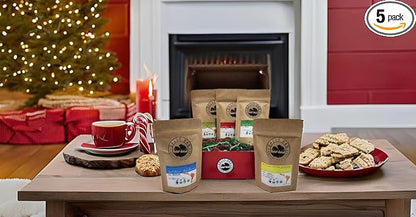 Coffee Samples 5 Pack Gift Set Las Americas. Gourmet Organic Medium Roast whole Bean with Best Beans From Mexico, Guatemala, Peru, Colombia and Brazil