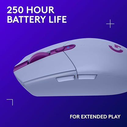 Logitech G305 Lightspeed Wireless Gaming Mouse, Lilac + Yeti Orb RGB Gaming Microphone with LIGHTSYNC, USB Mic for Streaming