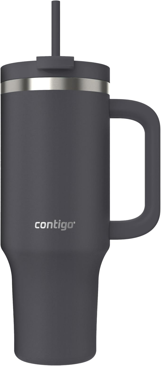 Contigo Streeterville 40oz Tumbler, Stainless Steel Vacuum Insulated, Leak-Proof, Cold for 29 Hours, Darkstone