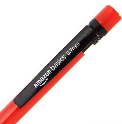 Amazon Basics Mechanical Pencils 0.7mm For Writing, Drawing, Bulk Office and School Supplies, Multicolor, 24-Pack