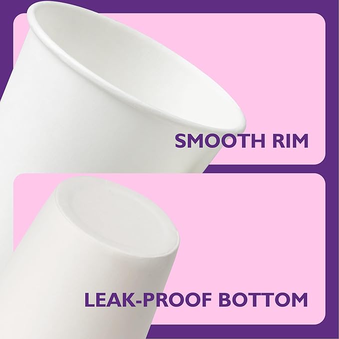 3 oz Disposable Paper Cups, Mouthwash Cups, Small Coffee Cups for Bathroom Rinsing, Mini Water Drinking Cups for Espresso, Samples, 600 Pack