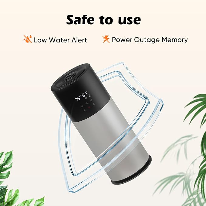 Large Room Humidifier 16L/4.2Gal - Whole House Ultrasonic Cool Mist for Home 1500 sq.ft, Bedroom Use with Extension Tube & Night Light