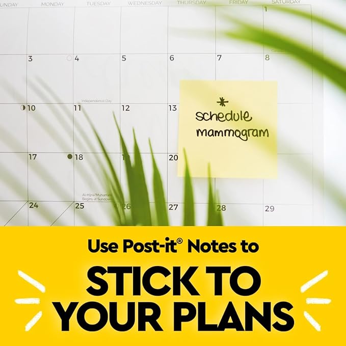 Post-it Note Dispenser, Sticky Note Holder, Black Base, Clear Top, Includes 50 Sheets of 3 in x 3 in Canary Yellow Pop-Up Notes, Classroom or Office Supplies