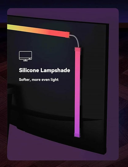 Monitor LED Backlights for PC & Mac, LED Strip Lights That Sync with Screen Color or Music, RGBIC Computer Light Bar Behind Monitor, LEDs for Desk Gaming, USB Port, Software Control (24 in)