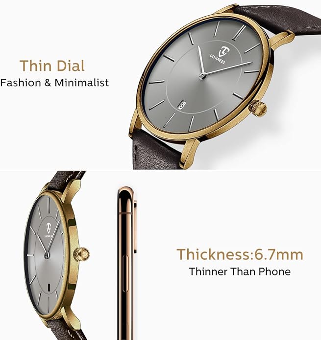 BEN NEVIS Watch, Mens Watch, Minimalist Fashion Simple Wrist Watch Analog Date with Leather Strap