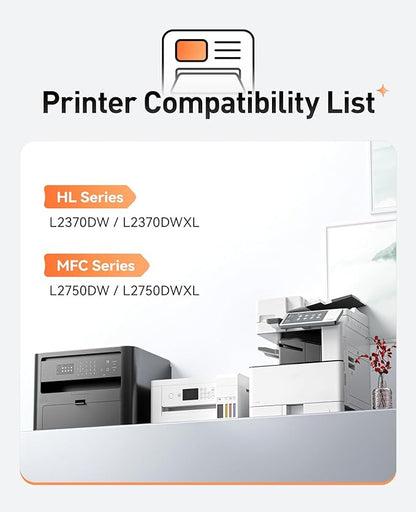 TN770 Toner Cartridge (Black 2-Pack High Yield) with chip Replacement for Brother TN-770 TN770 Toner Compatible with Brother HL-L2370DW HL-L2370DWXL MFC-L2750DW MFC-L2750DWXL Printer Ink All-in-One