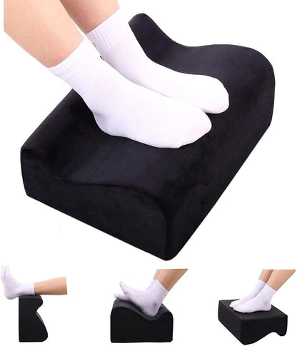 Foot Rest for Under Desk at Work,at Work Soft Ergonomic Footrest,Support Foot Pillow,Heel Chair,Leg Elevation Pillow,(Black) (Black)