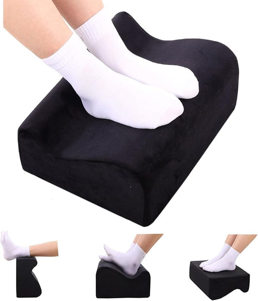 Foot Rest for Under Desk at Work,at Work Soft Ergonomic Footrest,Support Foot Pillow,Heel Chair,Leg Elevation Pillow,(Black) (Black)