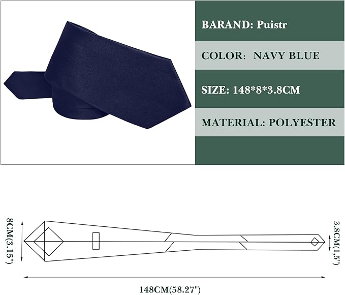 Men's Ties Solid Pure Color 3.15" (8CM) Necktie Plain Formal Business Wedding Black Ties For Men