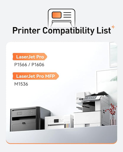 78A Black Toner Cartridge 2-Pack High Yield with Chip Replacement for HP 78A CE278D CE278A Toner Cartridges Compatible with HP Laserjet Pro MFP M1536dnf P1606dn P1560 P1566 P1606 M1536 Series Printer