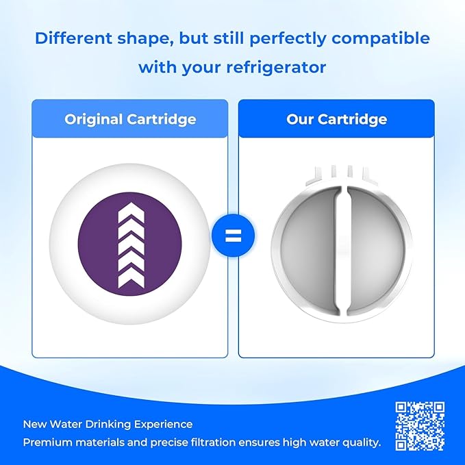 Waterdrop EDR1RXD1 Replacement for Everydrop® Filter 1, Whirlpool® W10295370A, EDR1RXD1B, P8RFWB2L, P4RFWB, WD-F38, Kenmore® 46-9081, 46-9930 Refrigerator Water Filter, 2 Pack
