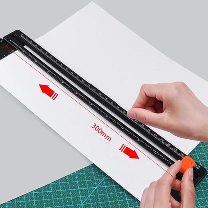 A4 Paper Cutter Machine With Photo Trimmers & Cutting Mat(Round cutter), Paper Cutter Photo Trimmer, Cutting Machine for Craft Paper, Coupon, Label, Cardstock