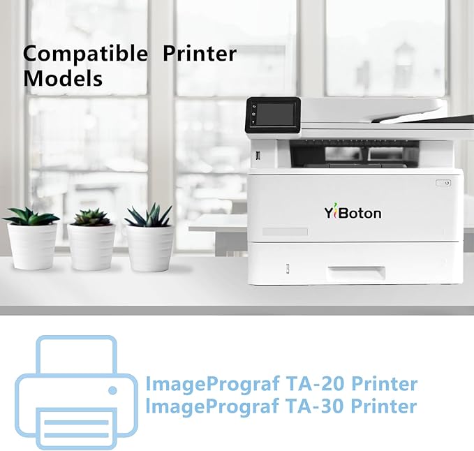 High Yield PFI-030 PFI030 Ink Cartridges Replacement for Canon PFI-030MBK PFI-030BK PFI-030C PFI-030M PFI-030Y Ink Tank Cartridge Compatible for Canon ImagePrograf TA-20 TA-30 Printer