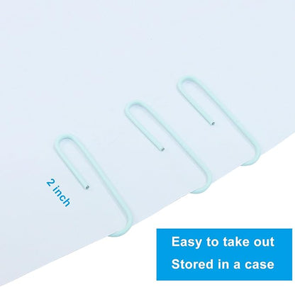 100Pcs 2 Inch Large Paper Clips, Light Green Coated Jumbo Reusable Big Paperclips for Office School Home Document Organizing