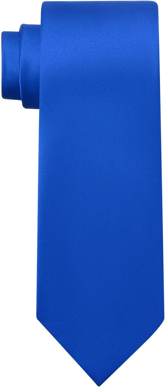 KOOELLE Men's Ties Solid Pure Color Plain Neckties Formal Black Ties For Men
