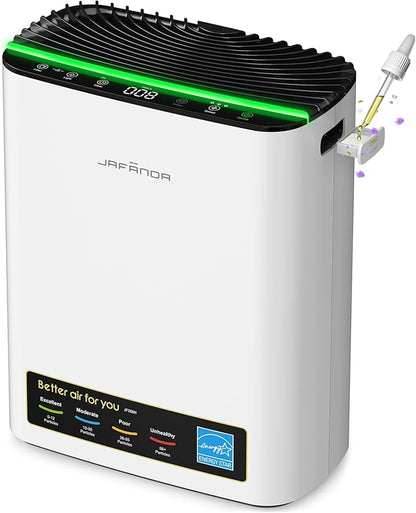 Jafända Air Purifier for Home Large Room Bedroom Up to 1226 Ft², True HEPA Filter with PM2.5 Display & 20dB Sleep Mode, Removes Pet Hair, Odor, Dust, Smoke, Pollen & Allergen