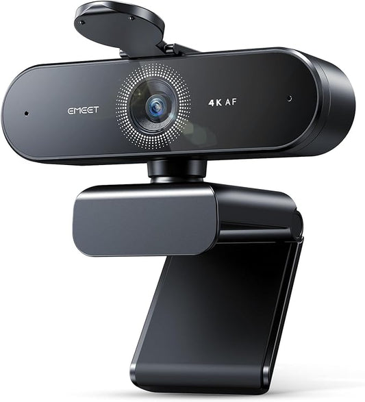 EMEET NOVA 4K Webcam for PC - Ultra 4K HD, PDAF Autofocus, Dual Noise-Cancelling Mics, 73° FOV, Auto Light Correction, USB-A, Privacy Cover, Ideal for High-End Business Meetings&Live Streaming