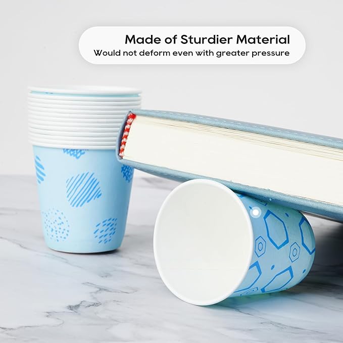 [1800Pack] 3 oz Paper Cups, Small Mouthwash Cups, Disposable Bathroom Cups, Paper Cups for Party, Picnic, BBQ, Travel, and Event, Assorted designs