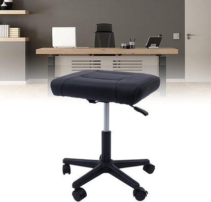 Office Footrest,Leg Rest Rolling Chair,Rolling Swivel Stool,Backless Height Adjustable Stool,Rest Ottoman Under Desk,Foot Stool with Wheels for Home Desk Counter Salon