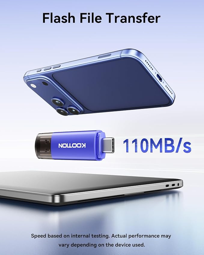 64GB USB C Flash Drive 5-Pack, KOOTION 2-in-1 Type-C Flash Drive USB-A&USB-C 3.0 Dual Drive OTG, Thumb Drive Memory Stick for Android Smartphone/Tablet/PC