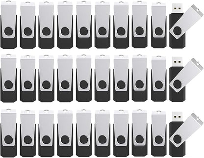 2GB Flash Drives 100 Pack, Wooolken USB 2.0 Thumb Drive with Lanyards Bulk USB Sticks for Weddings,Office, School, Data Storage Backup
