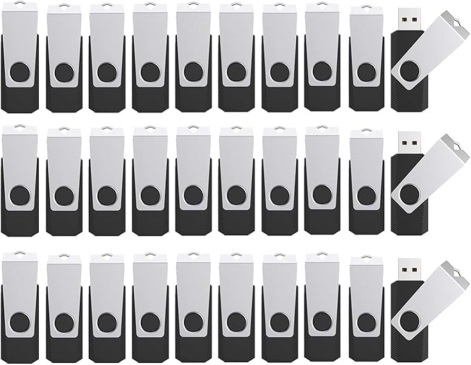 1GB Flash Drives 50 Pack, Wooolken USB 2.0 Thumb Drive with Lanyards Bulk USB Sticks for Weddings,Office, School, Data Storage Backup