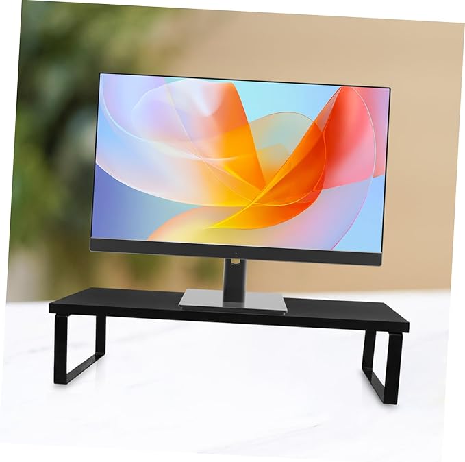 Computer Monitor Stand Riser Laptop Riser for Desk with Strong Load Capacity and Smooth Edges to Posture and Work Efficiency Black