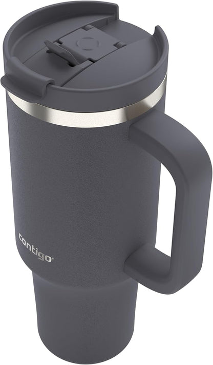 Contigo Streeterville 40oz Tumbler, Stainless Steel Vacuum Insulated, Leak-Proof, Cold for 29 Hours, Darkstone