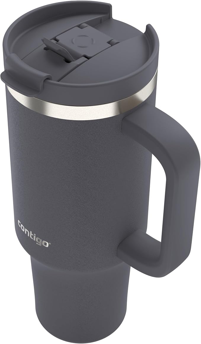 Contigo Streeterville 40oz Tumbler, Stainless Steel Vacuum Insulated, Leak-Proof, Cold for 29 Hours, Darkstone (Pack of 4)