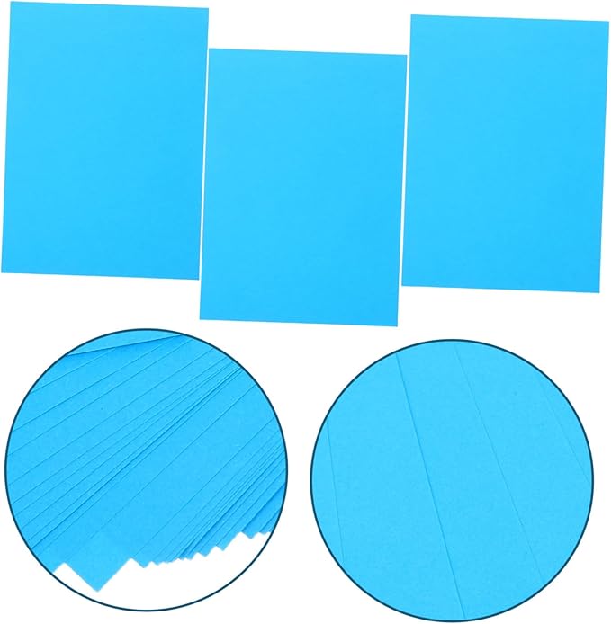 100pcs Blue Copy Paper Colored Printer Paper for Craft Letter Multi-purpose Smooth Texture Quick Drying Surface for DIY Creative Drawing Printing Projects