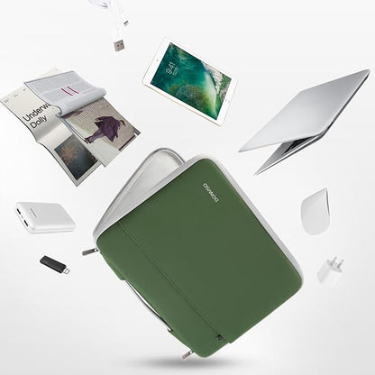 DOMISO 17.3 inch Laptop Case Sleeve Protective Cover Compatible with 17.3 inch HP Pavilion Envy 17/Lenovo IdeaPad/Acer/ASUS/Dell/Alienware/LG Gram,Water Resistant Computer Bag,Avocado Green